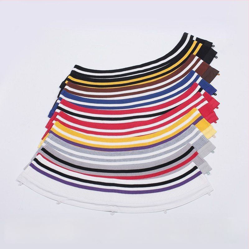 Téli dzseki levehető csíkos pamut gallérral - uniszex, poliészter, 2023 tavasz, egyenként csomagolva