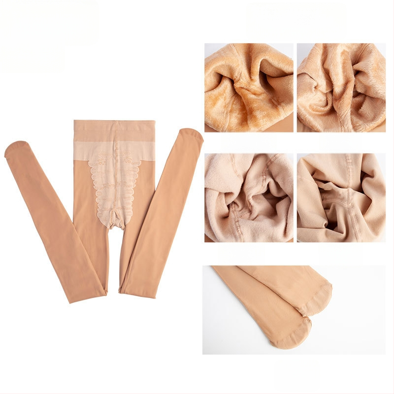 Nylon harisnya, egységes minta, bikini kivágás, vastagított, szexi stílus