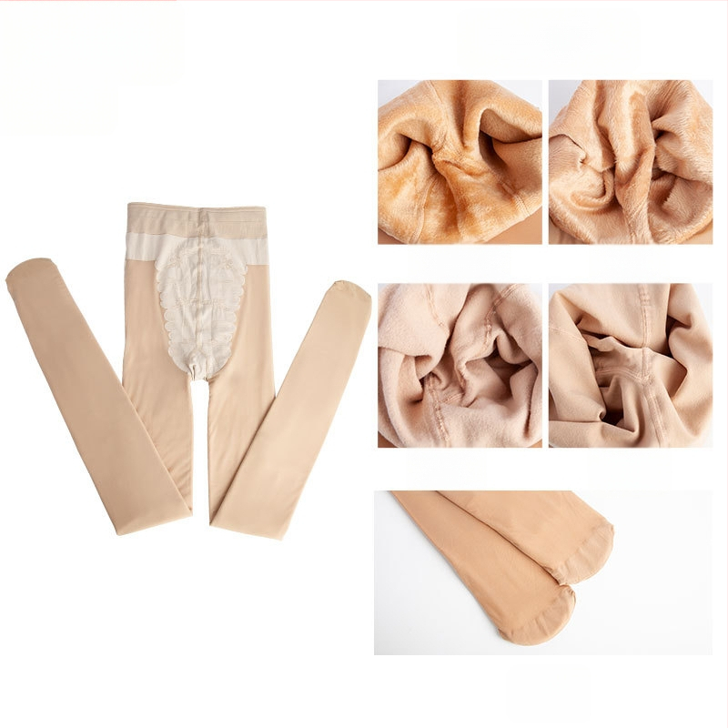 Nylon harisnya, egységes minta, bikini kivágás, vastagított, szexi stílus