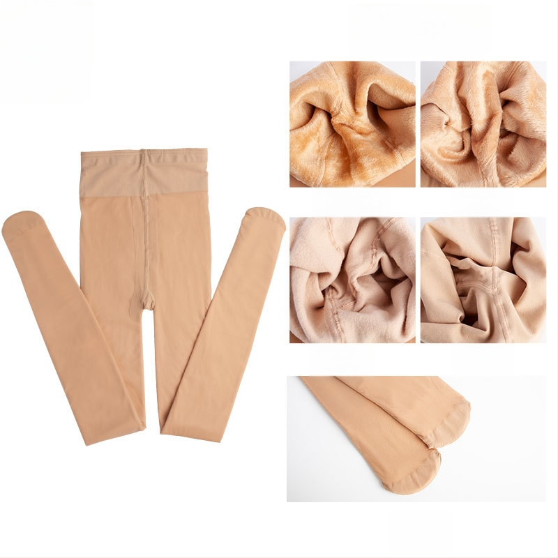 Nylon harisnya, egységes minta, bikini kivágás, vastagított, szexi stílus