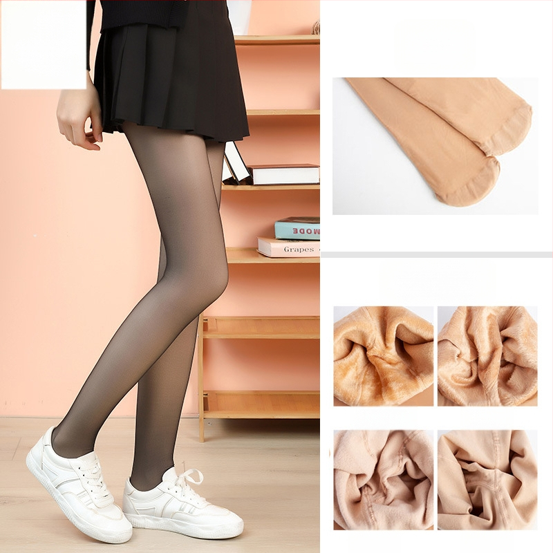 Nylon harisnya, egységes minta, bikini kivágás, vastagított, szexi stílus