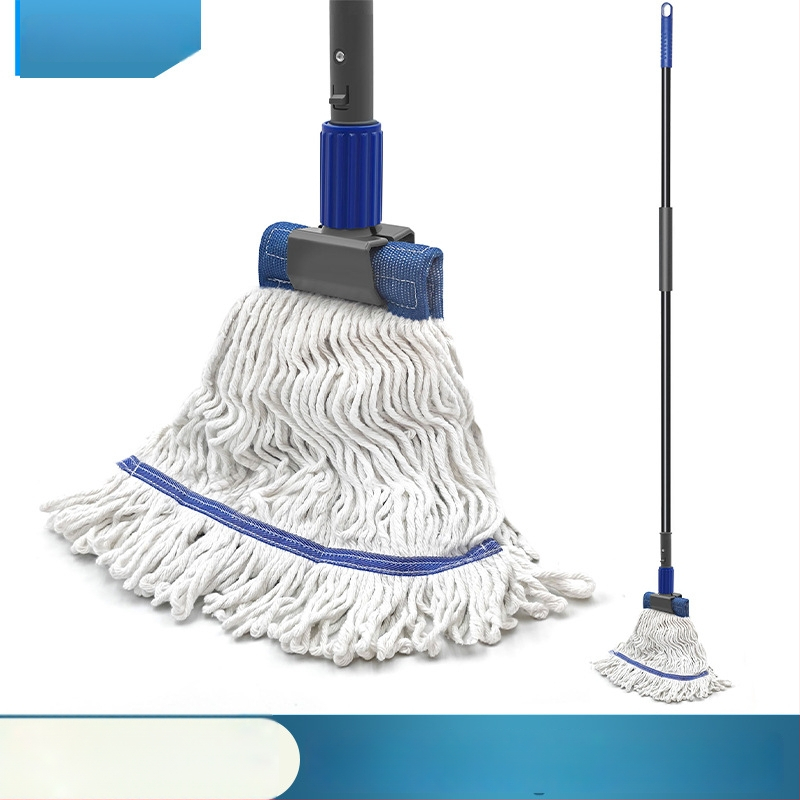 Mop za pod s rotirajućom glavom, bez dodirivanja rukama, za mokro i suho čišćenje, veliki upijajući mop od pamuknih vlakana