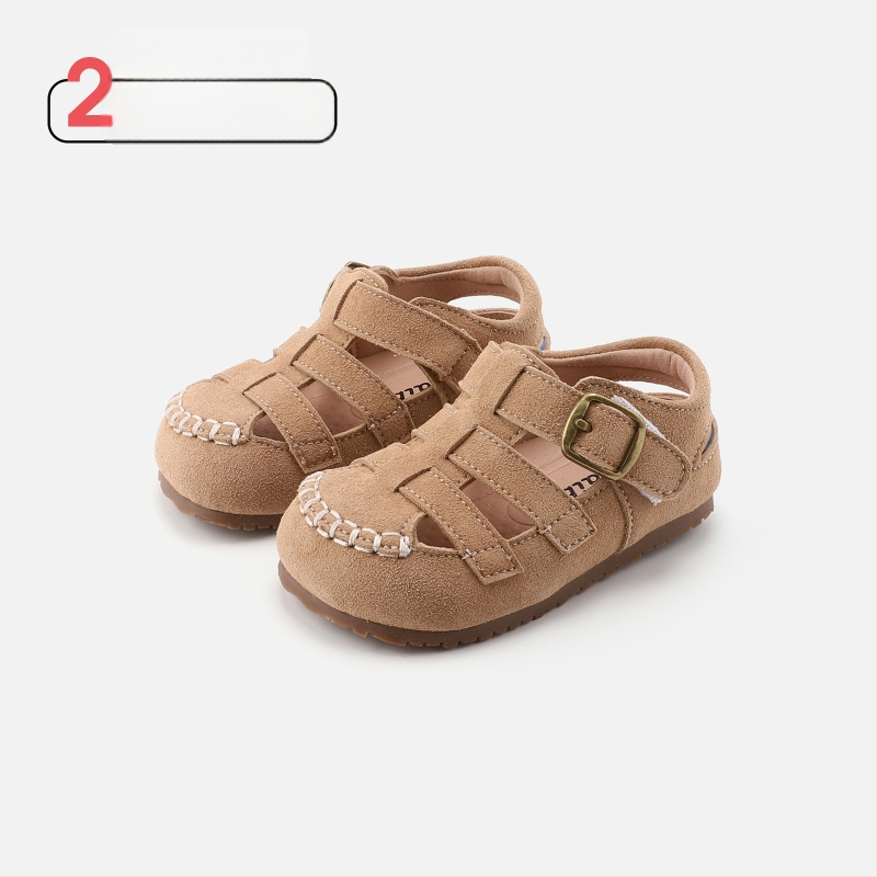 Dječje sandale s mekom potplatom i protukliznim dnom, za 10 mjeseci–3 godine, proljetni stil, kožne gladiator sandale, unisex