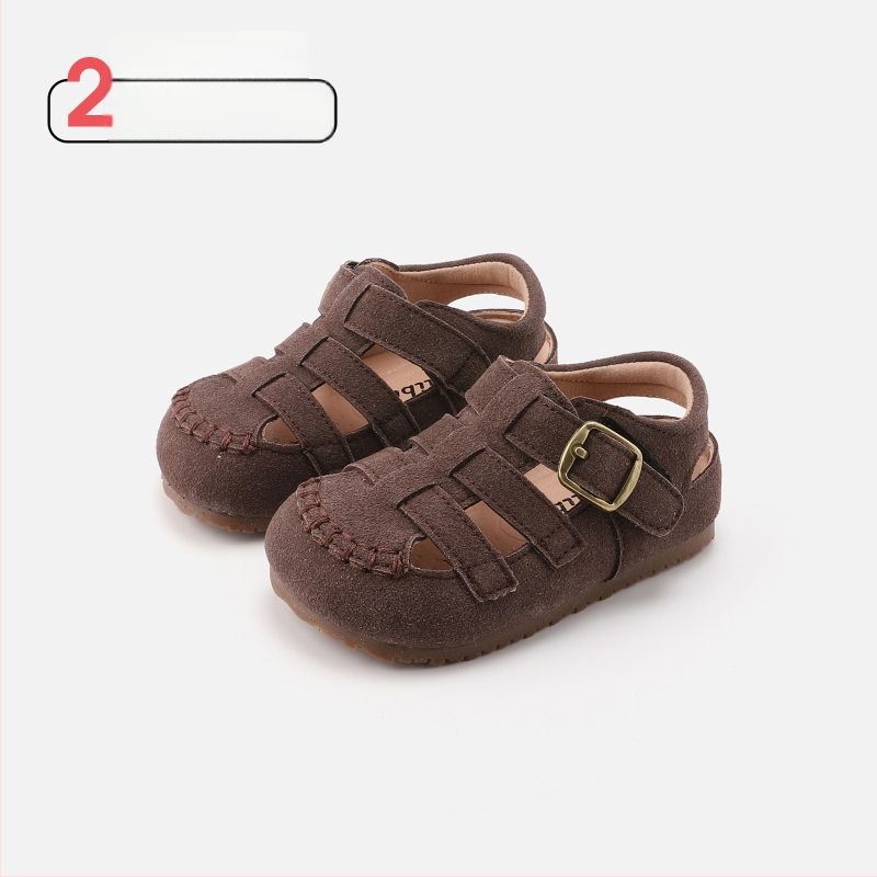 Dječje sandale s mekom potplatom i protukliznim dnom, za 10 mjeseci–3 godine, proljetni stil, kožne gladiator sandale, unisex