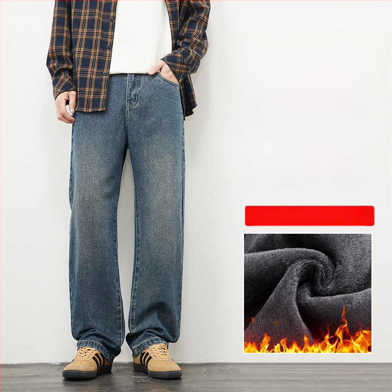 Muške traperice denim Scimitar kroja – jesenji trend, izblijeđene, široke nogavice
