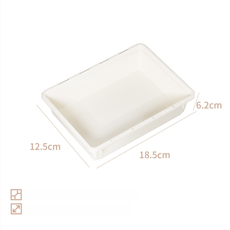 Cutie telescopică pentru sertar, organizator din plastic pentru tacâmuri cu compartiment pentru bețișoare