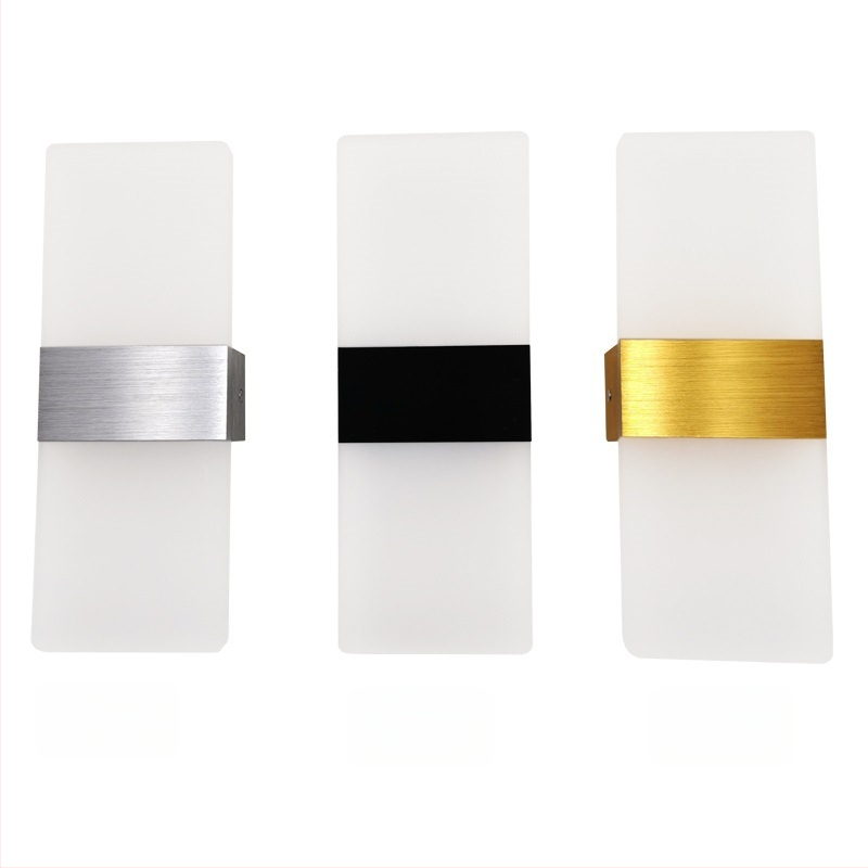 LED zidna svjetiljka od akrila i aluminija, kreativni minimalistički dizajn, za spavaću sobu, dnevni boravak, blagovaonu, hotel, studij ili hodnik.