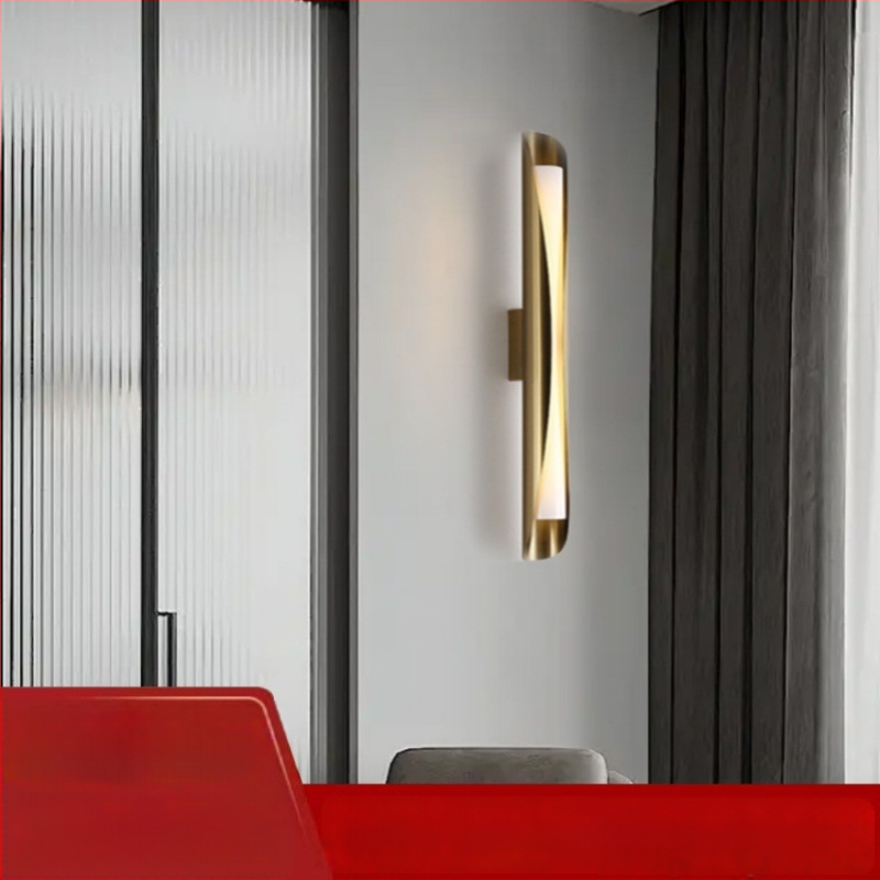 Stenska lampa za stubište vile, minimalistički luksuz, nordijski stil, pogodna za ulaz, hodnik, dnevni boravak i balkon.