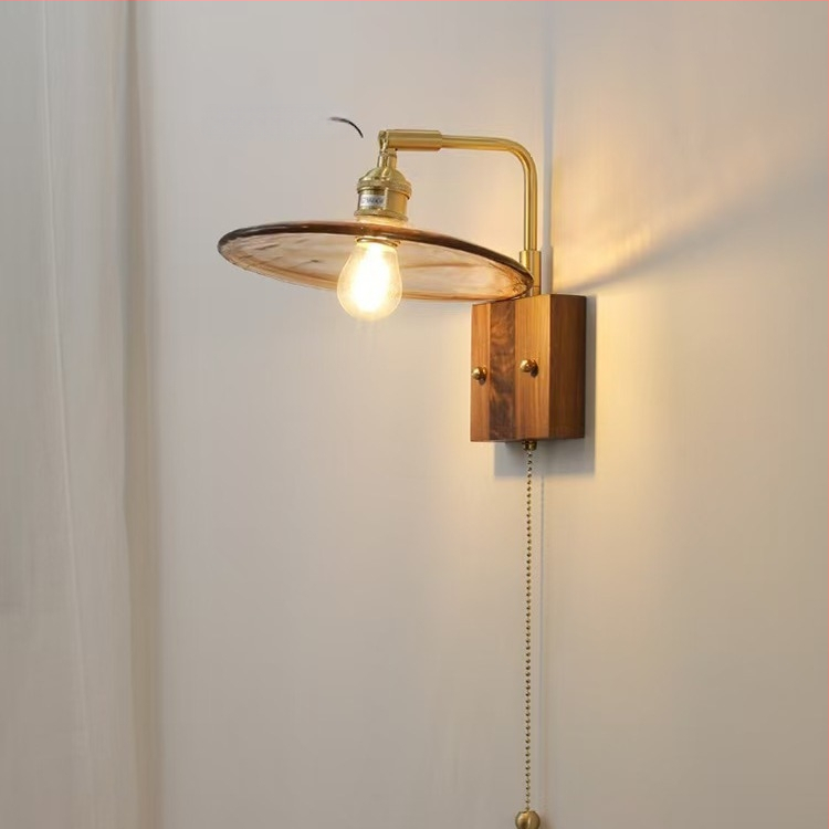 Vintage mesingana zidna lampa, nordijsko-wabi-sabi stil, za ured, dnevni boravak i spavaću sobu – svjetlo za čitanje