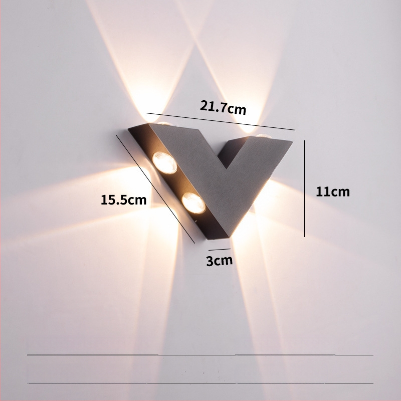 LED vanjska vodootporna zidna svjetiljka za hodnik i stepenice, skandinavski moderni minimalistički dizajn za dnevnu sobu i spavaću sobu