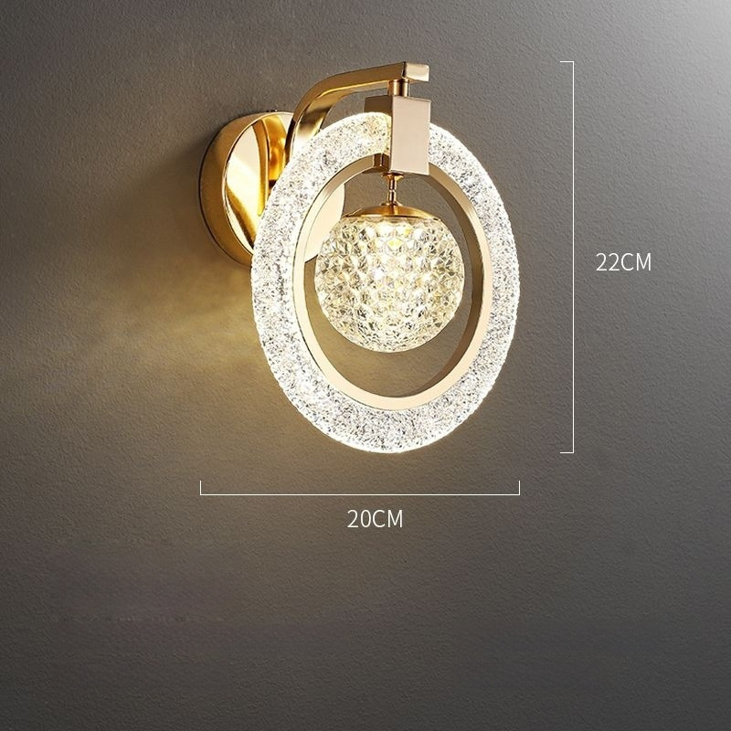 Stenska lampa uz kreveta za spavaću sobu i dnevnu sobu - LED lampa s akrilnim sjenilom i aluminijskim tijelom