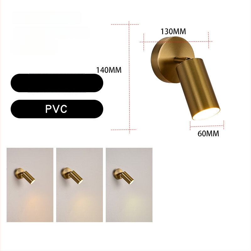 Nordijska minimalistička moderna zidna LED svjetiljka, aluminijsko tijelo, PVC sjenilo, za dnevni boravak i spavaću sobu
