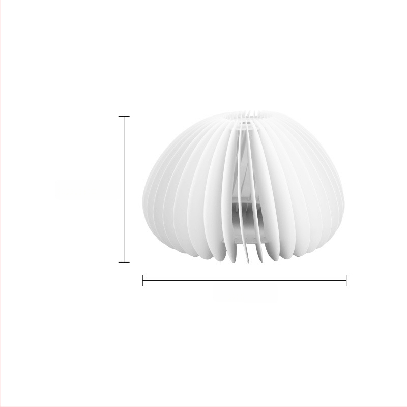 PP tikvasto sjenilo lampe, bijelo, za lustere ili stojeću lampu, retro dizajn