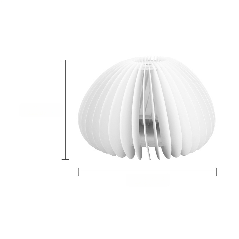 PP tikvasto sjenilo lampe, bijelo, za lustere ili stojeću lampu, retro dizajn