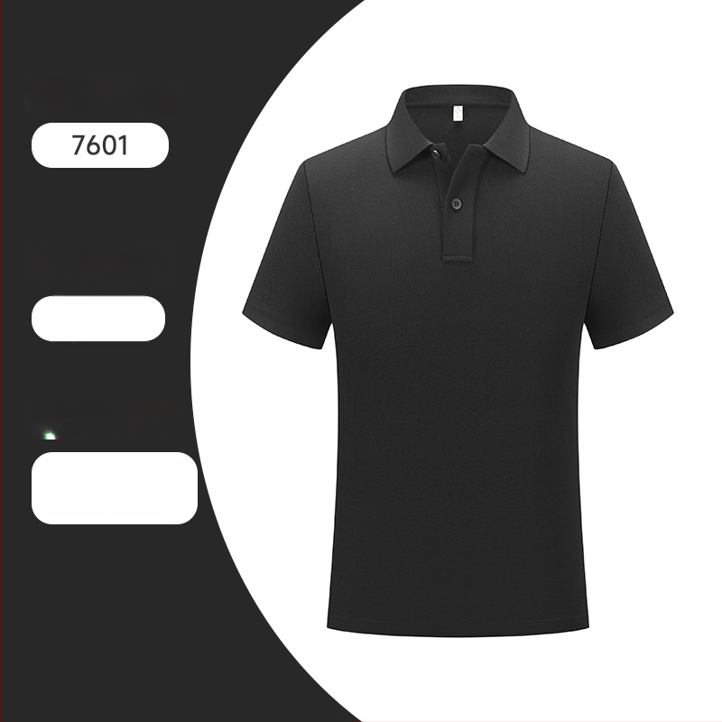 Muški ljetni polo s kratkim rukavima, pamuk dvostruke niti, prilagođeni logo, britski ovratnik, ležerni stil.