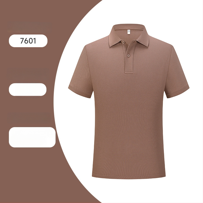 Muški ljetni polo s kratkim rukavima, pamuk dvostruke niti, prilagođeni logo, britski ovratnik, ležerni stil.