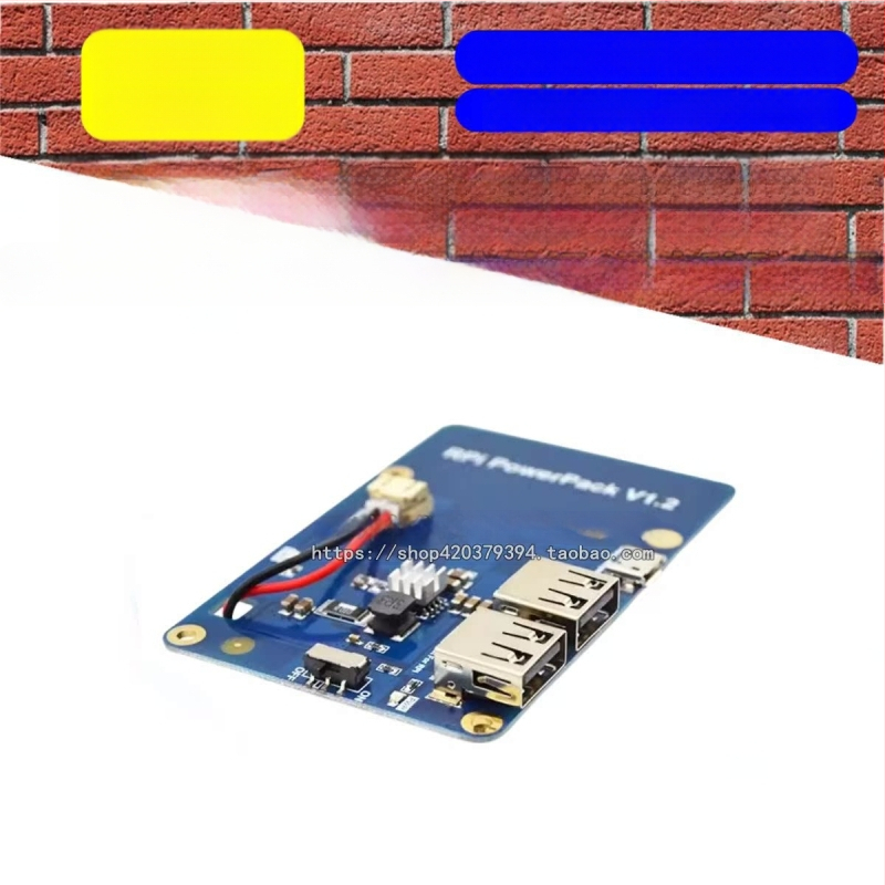 Raspberry Pi lítium akkumulátor bővítőpanel, dupla USB-kimenet, Pi 3-hoz önálló terepi használatra — hordozható energiaforrás