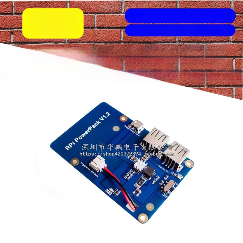 Raspberry Pi lítium akkumulátor bővítőpanel, dupla USB-kimenet, Pi 3-hoz önálló terepi használatra — hordozható energiaforrás