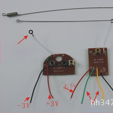Kétcsatornás távirányító modul, 27 MHz, játék kiegészítők és alkatrészek technikai modellekhez