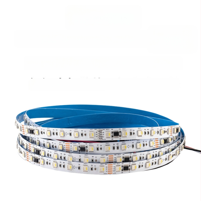 DMX512 RGBW LED traka u boji, 24V, samoljepljiva, 10 segmenata, 60 LED-ova 5050 RGBW, duljina 5 m