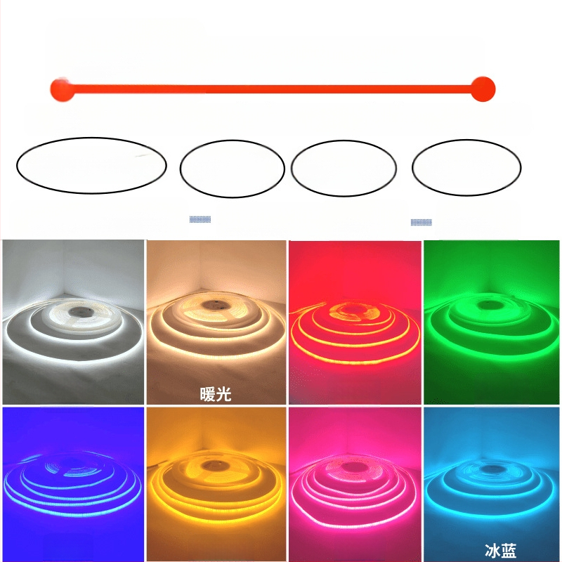 COB LED trak, 5V/12V/24V, širina 3/5/8/10 mm, bijela i topla bijela, crvena, zelena, plava, ružičasta, ledeno plava, zlatno žuta