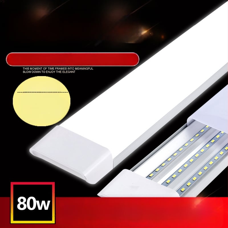 LED cijev za pročišćavanje s trostranom zaštitom, ultra jasna 40W, dvostruka cijev, komplet, dnevno svjetlo za ured i dom