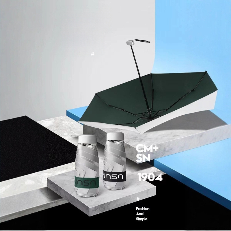 Umbrelă portabilă titan-argintiu pentru soare, protecție UV, pentru adulți, personalizare a logo-ului