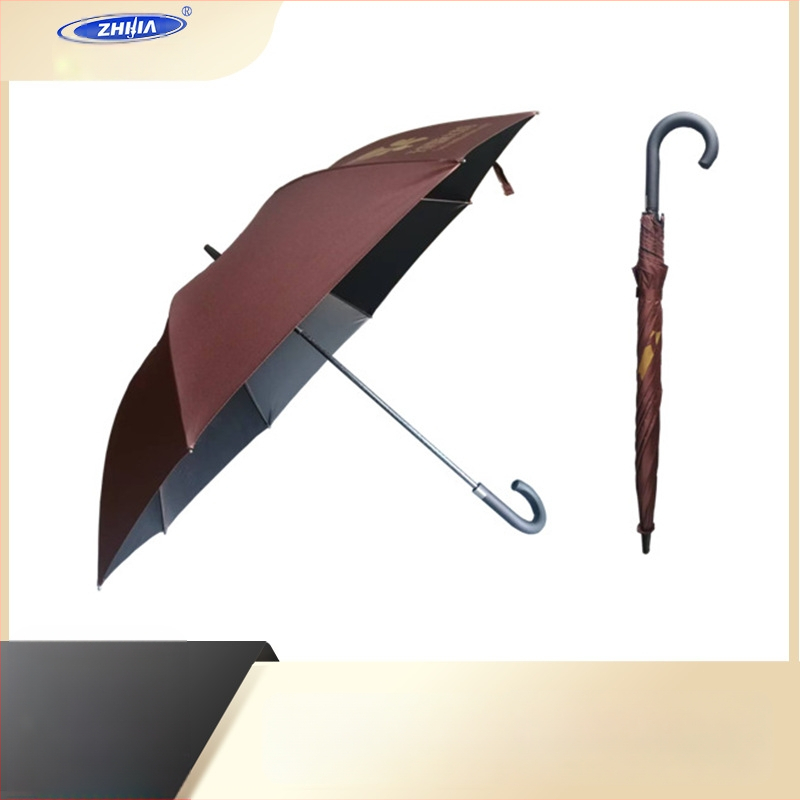 Umbrelă de golf, 27 inch, fibră completă, mâner curbat, imprimare logo
