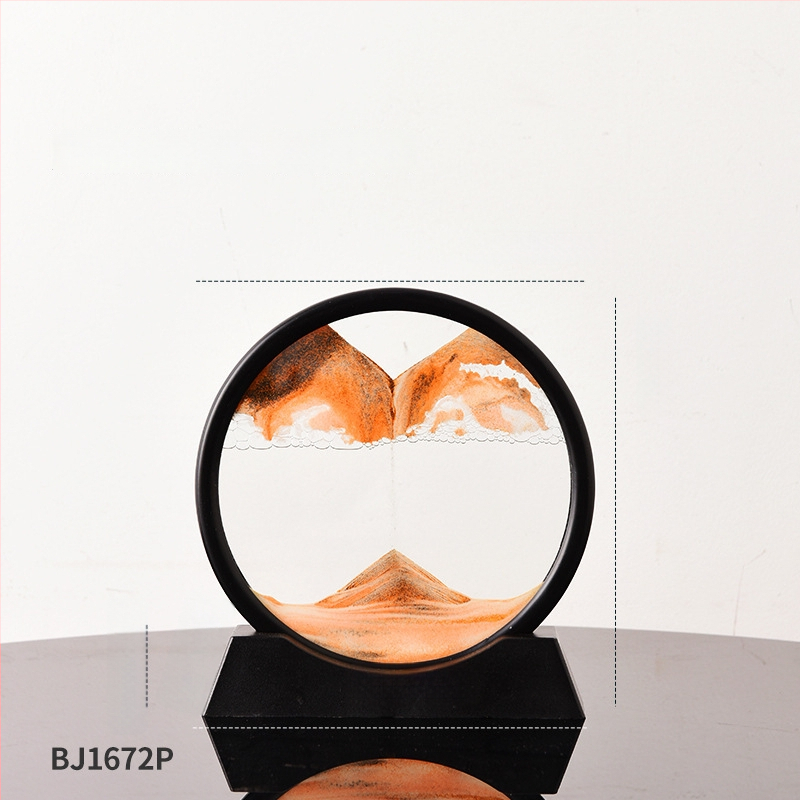 Pictură creativă cu clepsidră din sticlă, nisip curgător, decor pentru living, birou