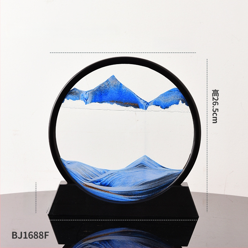 Pictură creativă cu clepsidră din sticlă, nisip curgător, decor pentru living, birou