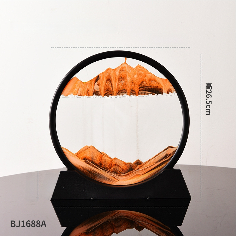 Pictură creativă cu clepsidră din sticlă, nisip curgător, decor pentru living, birou