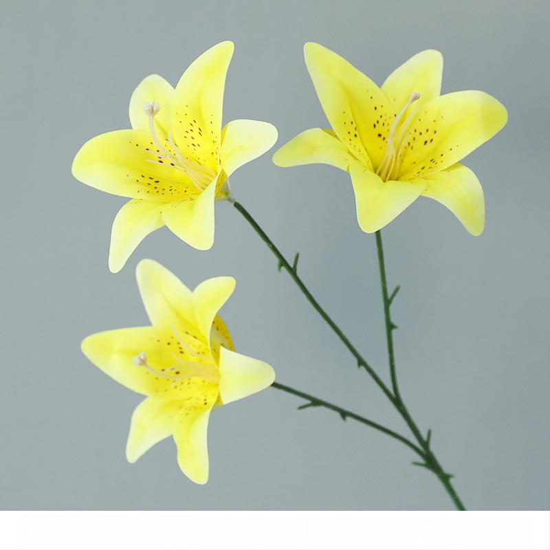 3D umelá ľalia, PU materiál, dekorácia do domácnosti, svadobný stôl, rekvizita na fotografovanie, výška 30–100 cm
