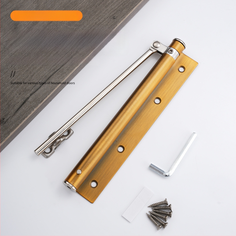 Zatvárač dverí z nerezovej ocele s hydraulickým tlmičom — automatický, ľahký, moderný minimalistický dizajn pre domové alebo hotelové dvere.