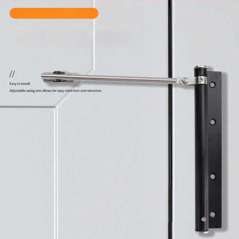 Zatvárač dverí z nerezovej ocele s hydraulickým tlmičom — automatický, ľahký, moderný minimalistický dizajn pre domové alebo hotelové dvere.