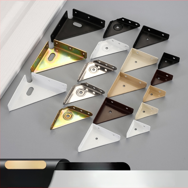 Suport de colț fix pe trei fețe, braț îngroșat la 90° pentru dulapuri și paturi – accesorii hardware