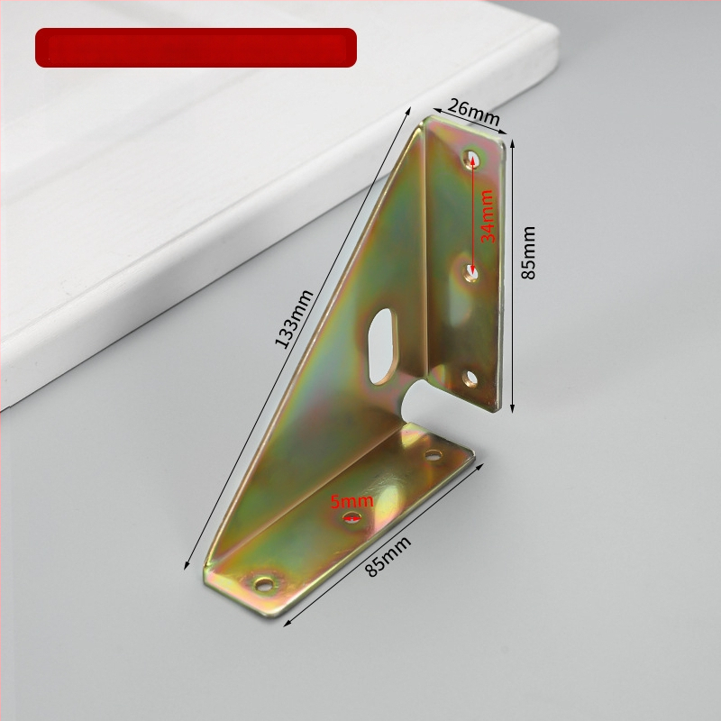 Suport de colț fix pe trei fețe, braț îngroșat la 90° pentru dulapuri și paturi – accesorii hardware