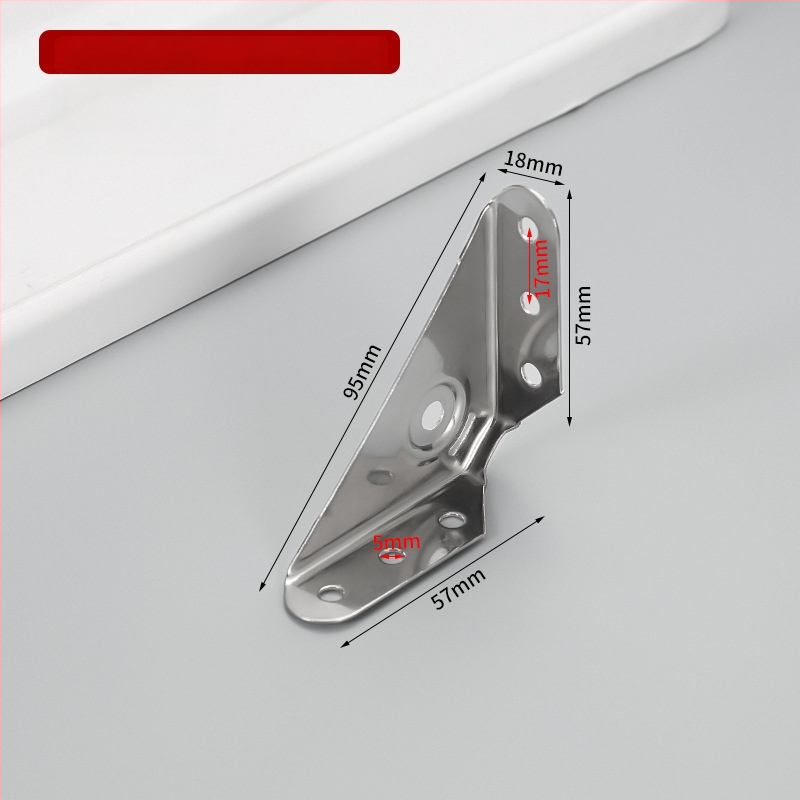 Suport de colț fix pe trei fețe, braț îngroșat la 90° pentru dulapuri și paturi – accesorii hardware
