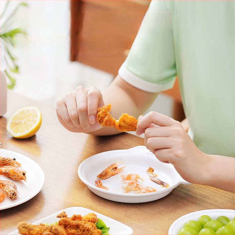 Farfurie pătrată din PP, alimentară, stil japonez, diametru 10–10,9 cm