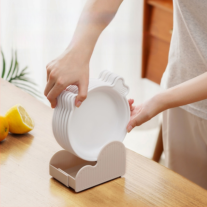 Farfurie pătrată din PP, alimentară, stil japonez, diametru 10–10,9 cm