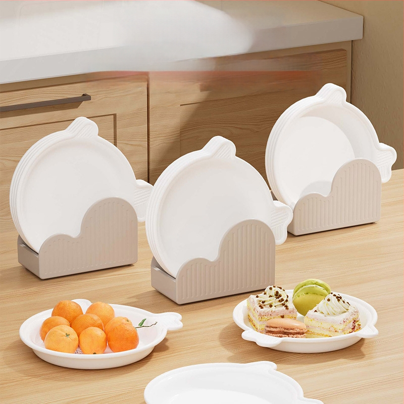 Farfurie pătrată din PP, alimentară, stil japonez, diametru 10–10,9 cm