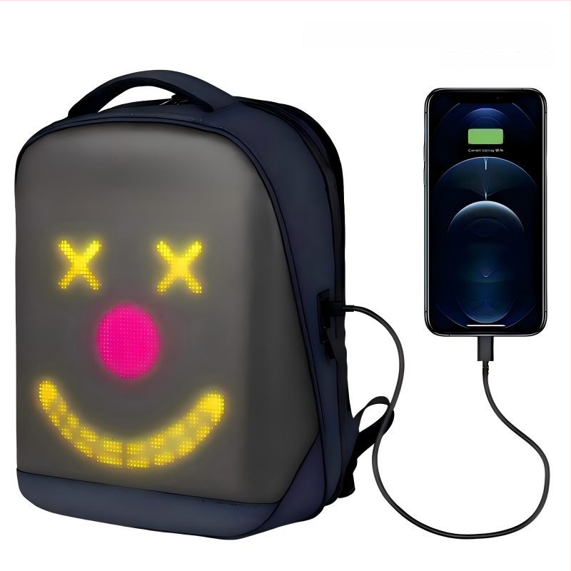 Kawichi ruksak s LED zaslonom, vodootporan, kapacitet do 20 L, za 14-inčni laptop, gradski stil, unisex