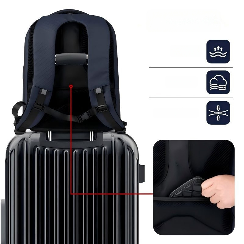 Kawichi ruksak s LED zaslonom, vodootporan, kapacitet do 20 L, za 14-inčni laptop, gradski stil, unisex