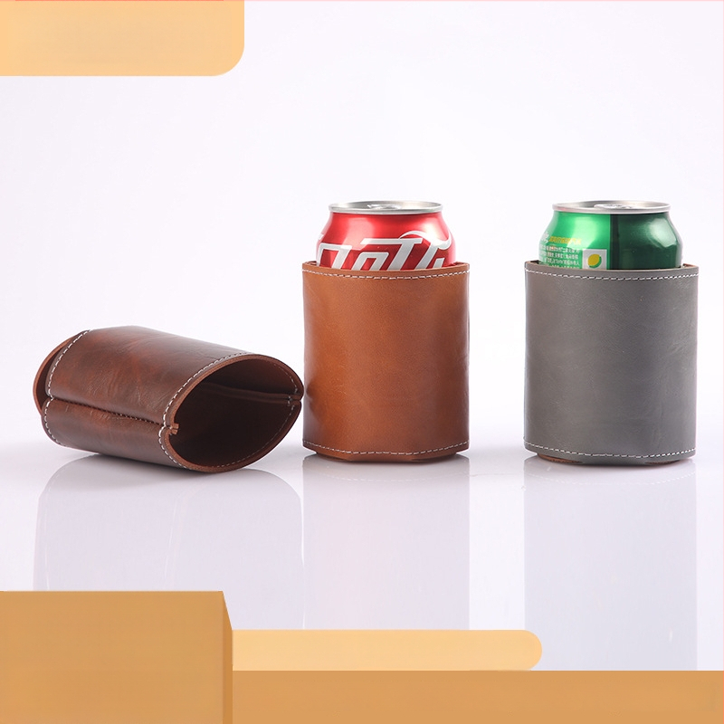 Huse din PU piele pentru doze de bere și pahare de cola, husă de protecție personalizată pentru doze și băuturi
