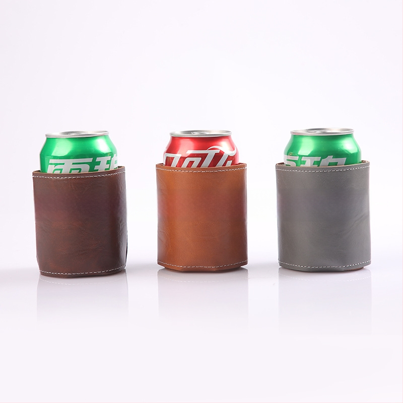 Huse din PU piele pentru doze de bere și pahare de cola, husă de protecție personalizată pentru doze și băuturi