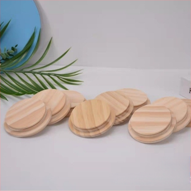 Capac de cană din lemn – minimalist, din pin, capace sigilate pentru căni de diferite dimensiuni