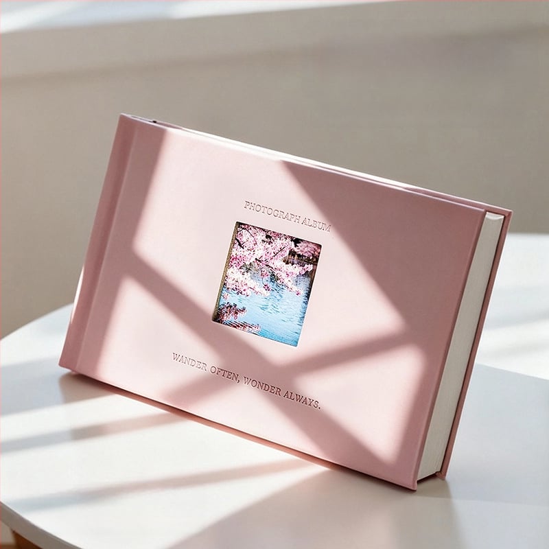 Album foto Polaroid cu compartimente pentru carduri și pagini inserabile, un album de amintiri elegant