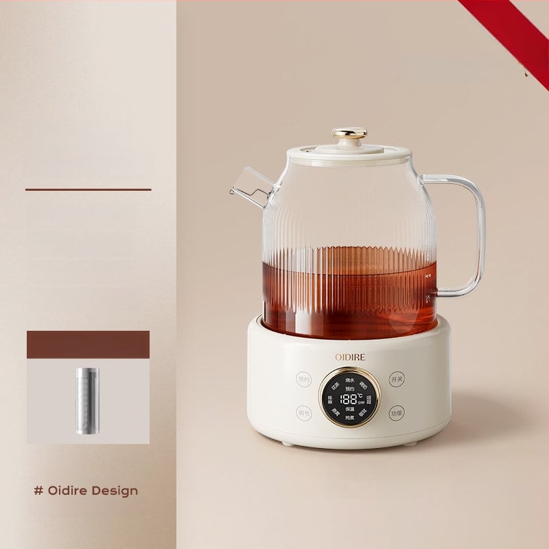 Ceainic din sticlă pentru sănătate, pentru casă și birou, ceainic electric compact cu control al temperaturii