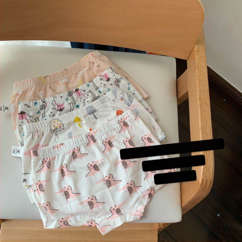 4 komada dječjih bokserica od pamuka s Lycrom, bešavne, srednje visine struka, unisex za djecu 3–8 godina (100–140 cm)