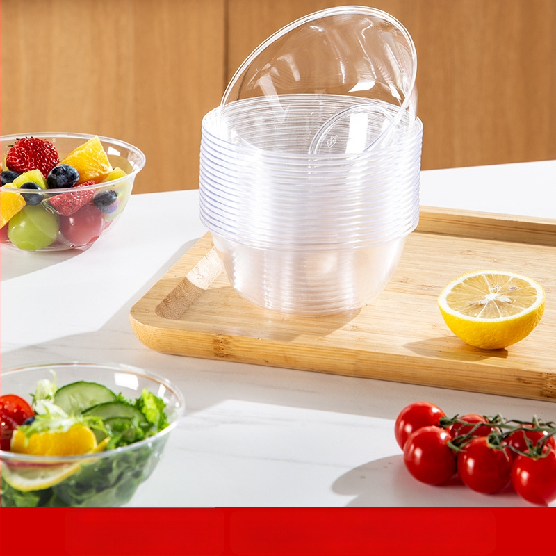 Bol de unică folosință din plastic transparent, rezistent, 300 ml, rotund, 112×50×48 mm