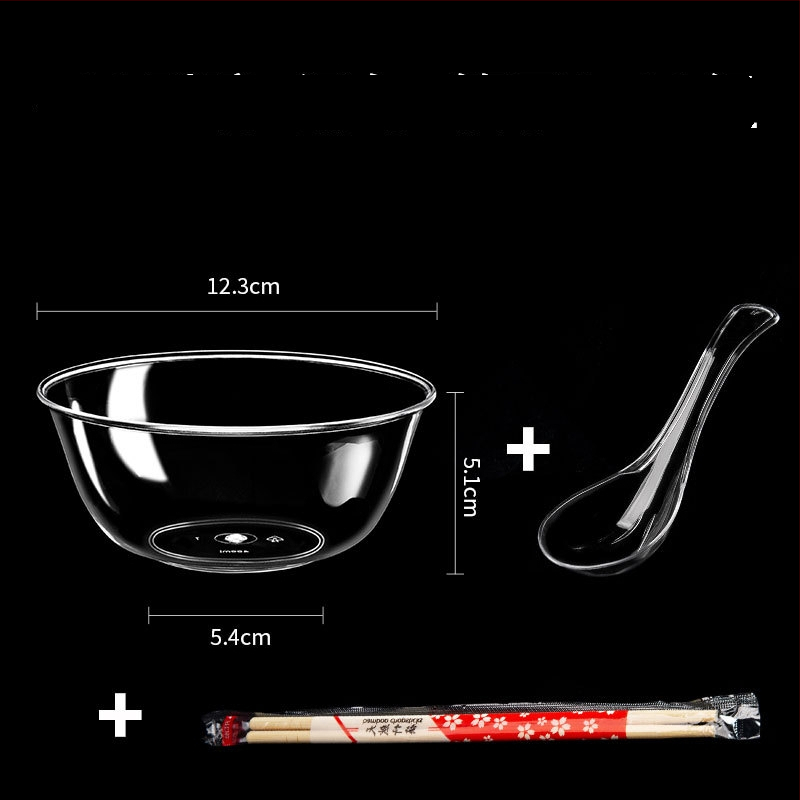 Bol de unică folosință din plastic transparent, rezistent, 300 ml, rotund, 112×50×48 mm